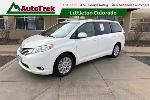 White 2014 TOYOTA SIENNA XLE 7 Passenger for sale in Littleton, CO