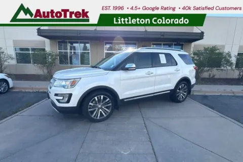 White 2016 Ford Explorer Platinum for sale in Littleton, CO