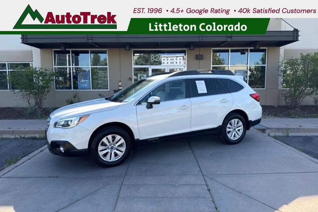White 2015 Subaru Outback 2.5i Premium for sale in Littleton, CO