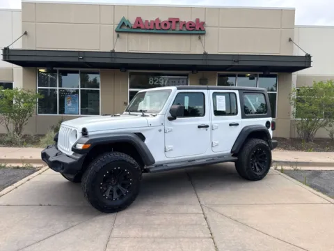 White 2020 Jeep Wrangler Unlimited Sport 4x4 for sale in Littleton, CO