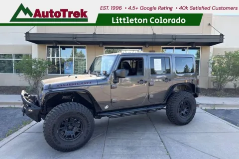 Gray 2017 Jeep Wrangler Unlimited Rubicon 4x4 for sale in Littleton, CO