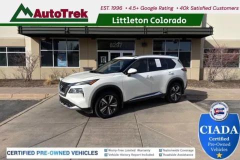 White 2023 Nissan Rogue Platinum AWD for sale in Littleton, CO