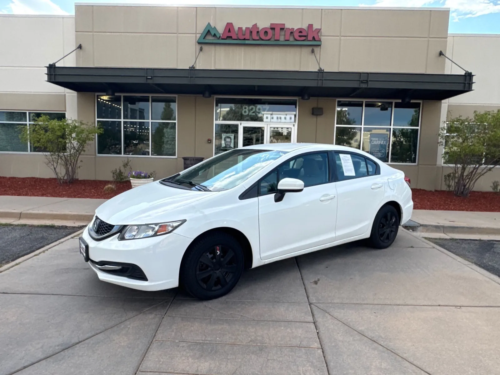 White 2014 Honda Civic LX for sale in Littleton, CO