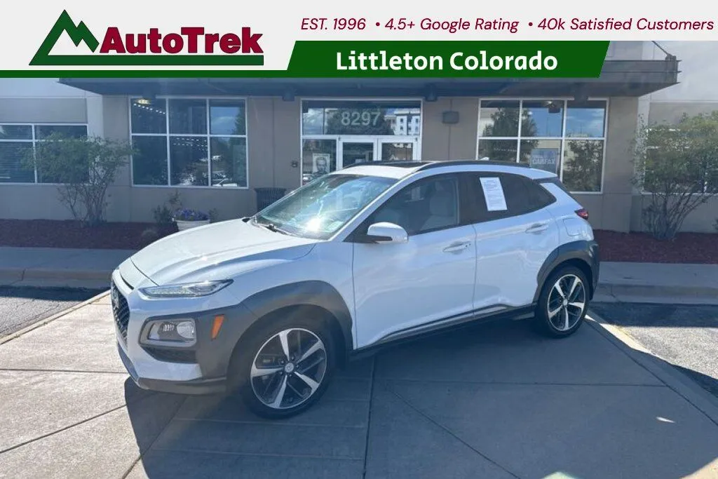 White 2019 Hyundai Kona Limited for sale in Littleton, CO