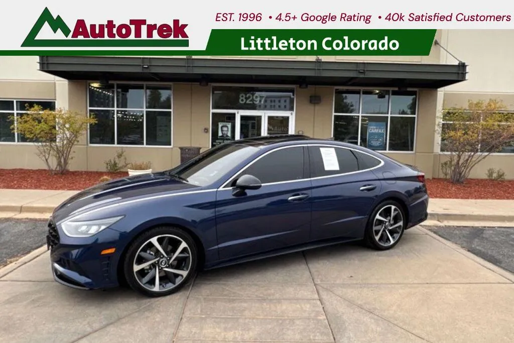Blue 2022 Hyundai Sonata SEL Plus for sale in Littleton, CO
