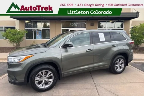 Green 2015 Toyota Highlander LE for sale in Littleton, CO