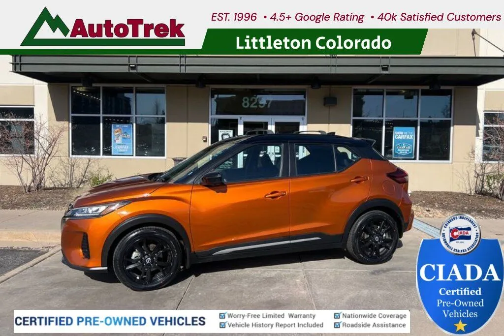 Orange 2022 Nissan Kicks SR for sale in Littleton, CO