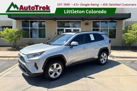 Silver 2021 Toyota RAV4 Hybrid Limited for sale in Littleton, CO