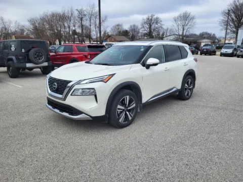 White 2023 Nissan Rogue Platinum for sale in Terre Haute, IN