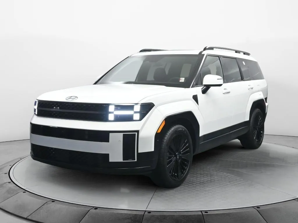 White 2026 Hyundai Santa Fe Hybrid Calligraphy for sale in Terre Haute, IN