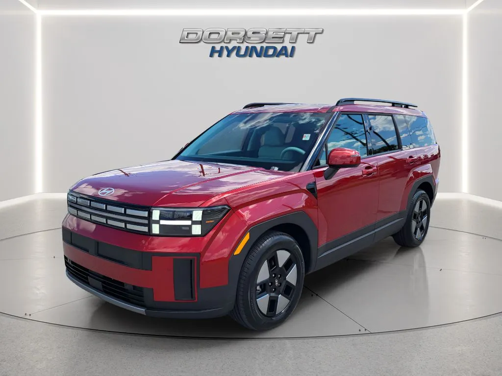 Red 2026 Hyundai Santa Fe Hybrid SEL for sale in Terre Haute, IN