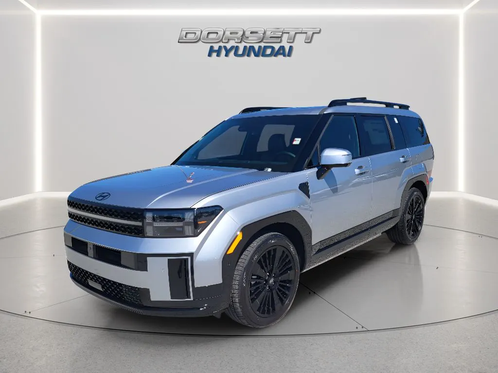 Silver 2026 Hyundai Santa Fe Hybrid Calligraphy for sale in Terre Haute, IN
