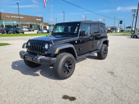 Black 2016 Jeep Wrangler Willys Wheeler for sale in Terre Haute, IN