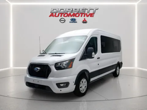 White 2024 Ford Transit Wagon T-350 Med Roof Slide XLT for sale in Terre Haute, IN