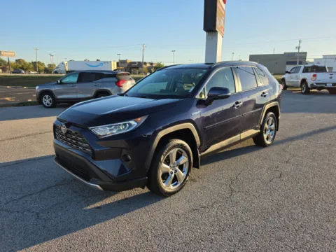 Blue 2020 Toyota RAV4 Hybrid Limited for sale in Terre Haute, IN