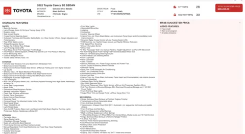 Photos of 2022 Toyota Camry SE for sale in Columbus, OH at Auto Boutique Ohio