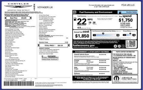 Photos of 2021 Chrysler Voyager LXI for sale in Columbus, OH at Auto Boutique Ohio