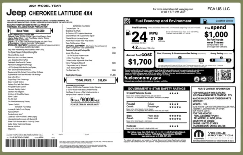 Photos of 2021 Jeep Cherokee Latitude for sale in Columbus, OH at Auto Boutique Ohio