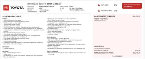 More photos of 2013 Toyota Camry LE at Auto Boutique Ohio, OH