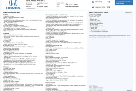 More photos of 2016 Honda Pilot EX-L at Auto Boutique Ohio, OH