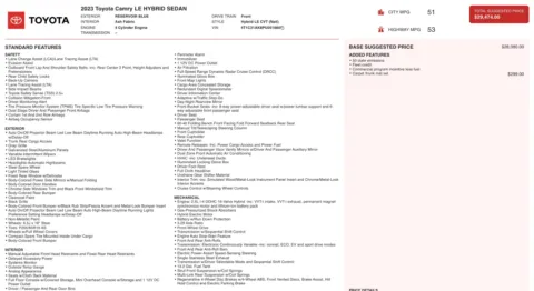 Photos of 2023 Toyota Camry Hybrid LE for sale in Columbus, OH at Auto Boutique Ohio