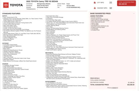 More photos of 2022 Toyota Camry TRD V6 at Auto Boutique Ohio, OH