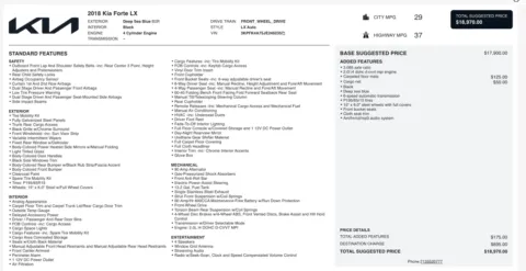 Photos of 2018 Kia Forte LX for sale in Columbus, OH at Auto Boutique Ohio