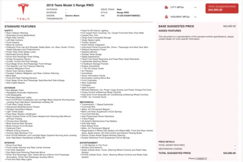 Photos of 2019 Tesla Model 3 Standard Range Plus for sale in Columbus, OH at Auto Boutique Ohio