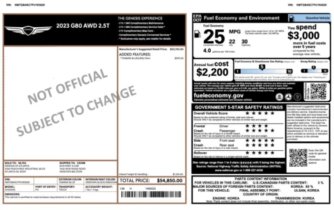 Photos of 2023 Genesis G80 2.5T for sale in Columbus, OH at Auto Boutique Ohio