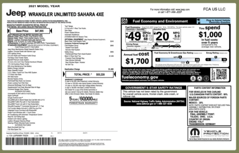 Photos of 2021 Jeep Wrangler 4xe Unlimited Sahara for sale in Columbus, OH at Auto Boutique Ohio