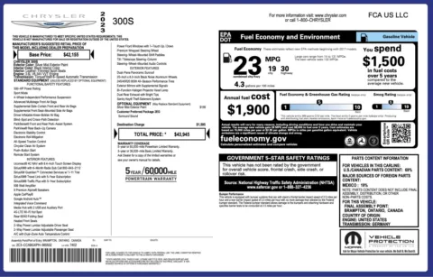 Photos of 2023 Chrysler 300 S for sale in Columbus, OH at Auto Boutique Ohio