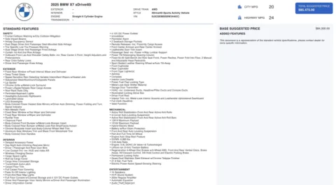 Photos of 2025 BMW X7 xDrive40i for sale in Columbus, OH at Auto Boutique Ohio