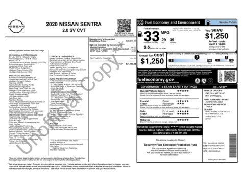 Photos of 2020 Nissan Sentra SV for sale in Columbus, OH at Auto Boutique Ohio