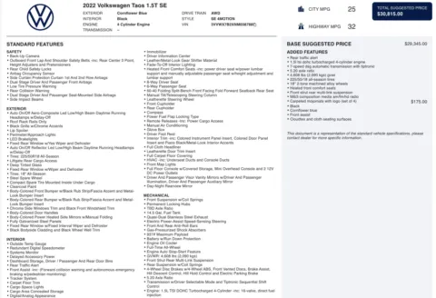 More photos of 2022 Volkswagen Taos SE at Auto Boutique Ohio, OH