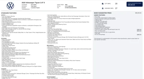 Photos of 2020 Volkswagen Tiguan S for sale in Columbus, OH at Auto Boutique Ohio