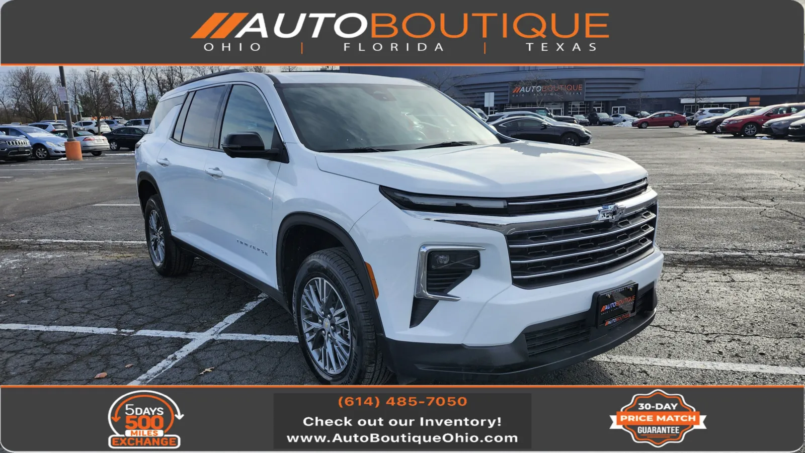 White 2024 Chevrolet Traverse AWD LT for sale in Columbus, OH