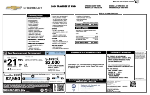 Photos of 2024 Chevrolet Traverse AWD LT for sale in Columbus, OH at Auto Boutique Ohio