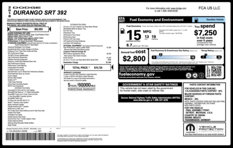 Photos of 2018 Dodge Durango SRT for sale in Columbus, OH at Auto Boutique Ohio