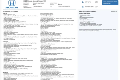 More photos of 2023 Honda Accord Sedan EX at Auto Boutique Ohio, OH