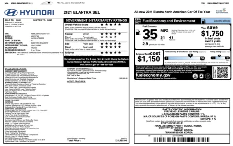 More photos of 2021 Hyundai Elantra SEL at Auto Boutique Ohio, OH