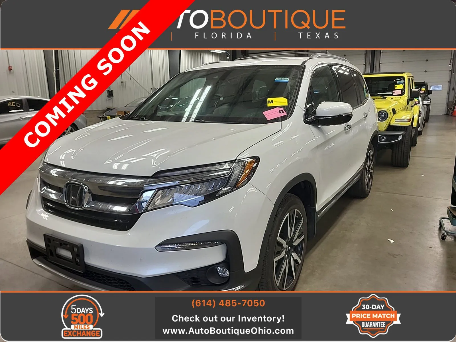 White 2021 Honda Pilot Touring 7-Passenger for sale in Columbus, OH