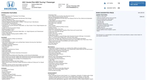 Photos of 2021 Honda Pilot Touring 7-Passenger for sale in Columbus, OH at Auto Boutique Ohio