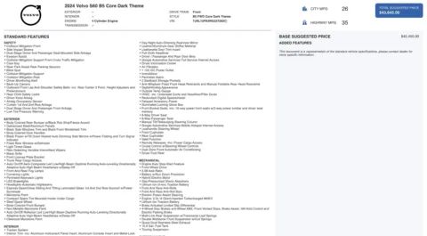 Photos of 2024 Volvo S60 Core Dark Theme for sale in Columbus, OH at Auto Boutique Ohio