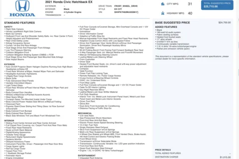 More photos of 2021 Honda Civic Hatchback EX at Auto Boutique Ohio, OH