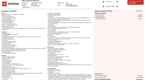 Photos of 2021 Toyota Corolla LE for sale in Columbus, OH at Auto Boutique Ohio