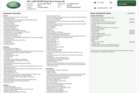 Photos of 2021 Land Rover Range Rover Evoque SE for sale in Columbus, OH at Auto Boutique Ohio