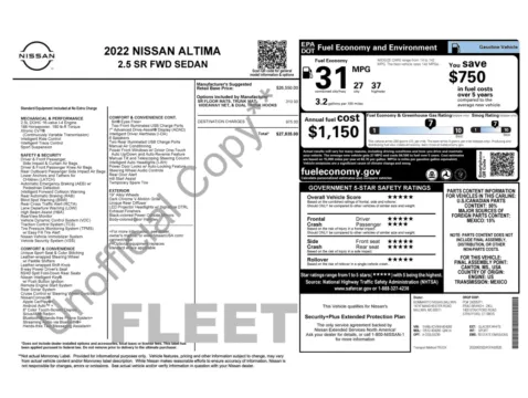 Photos of 2022 Nissan Altima 2.5 SR for sale in Columbus, OH at Auto Boutique Ohio
