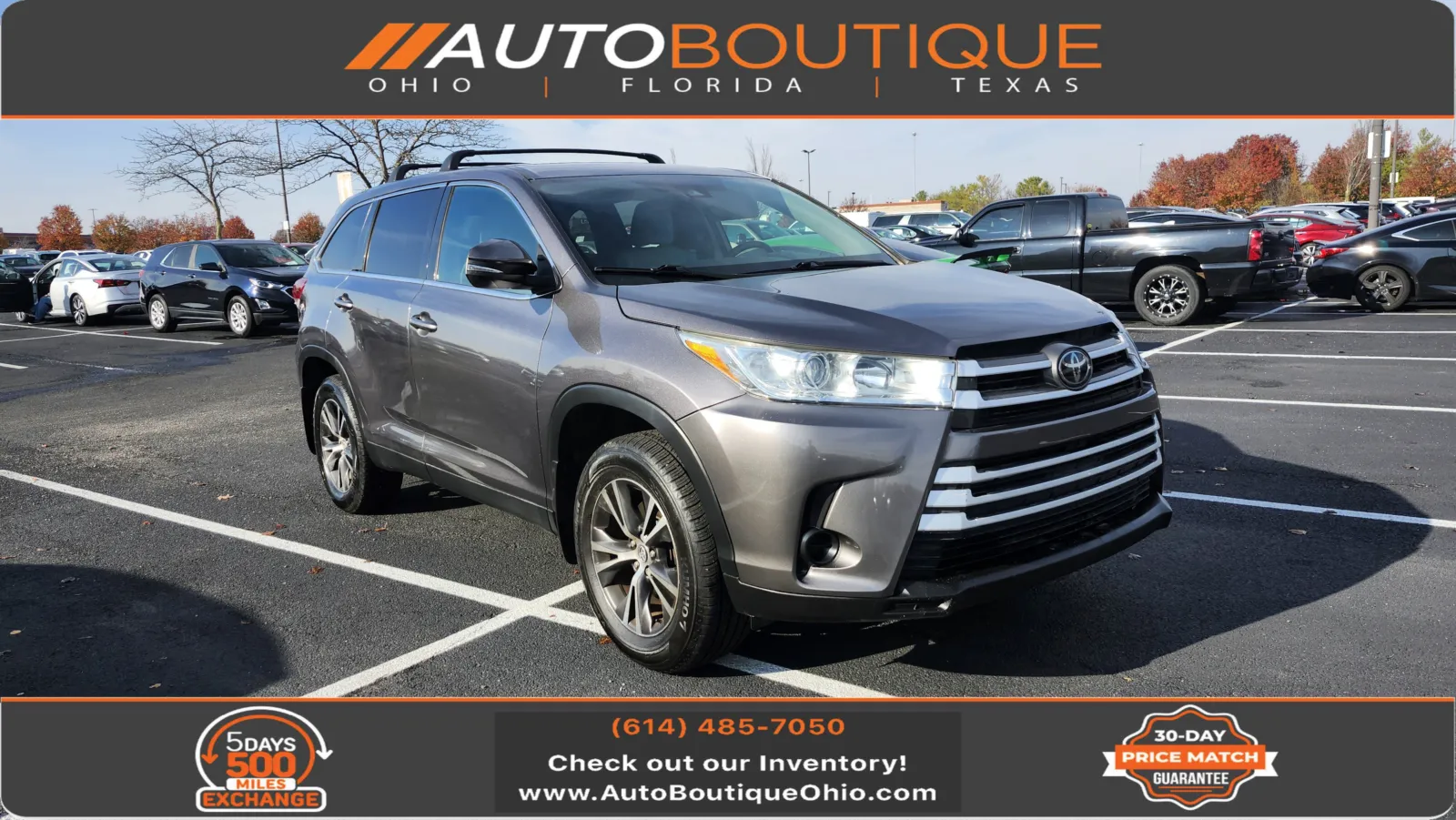 Gray 2019 Toyota Highlander LE for sale in Columbus, OH