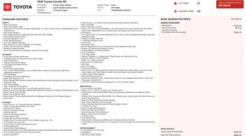 Photos of 2020 Toyota Corolla SE for sale in Columbus, OH at Auto Boutique Ohio