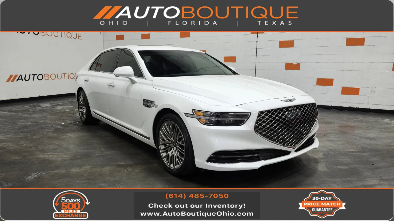White 2021 Genesis G90 3.3T Premium for sale in Columbus, OH